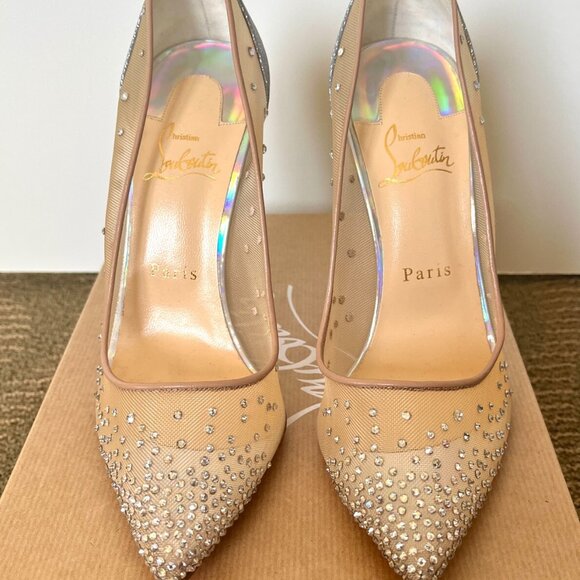 Christian Louboutin Follies Strass 100 Pump - Picture 2 of 6